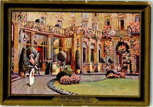 Frankfurt 1913 im Garten des Grand Hotel Frankfurter Hof