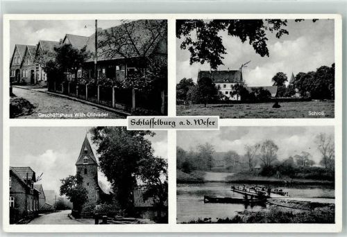 32469 W4953 Schlüsselburg - Geschäftshaus Wilh. Oldvater Kirche Schloß Fähre