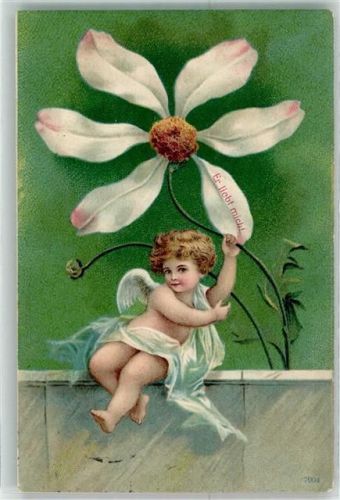 1905 Serie 7004 Er liebt mich ..... Blüten zupfen AK