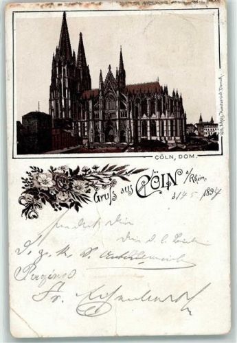 Köln Altstadt-Nord 103 1894 Lithographie Dom