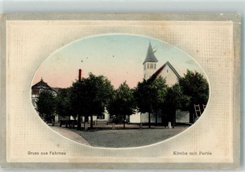 Fahrnau 1915 Kirche mit Partie Gruss