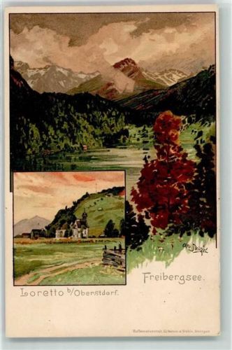 Loretto Freibergsee sign. Otto Strüzel