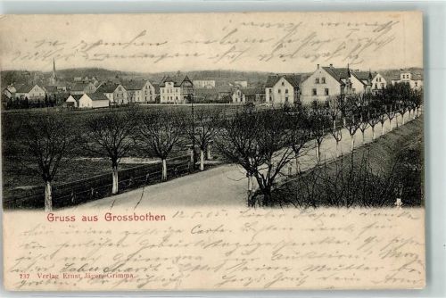 Großbothen 1905 Kirche Allee