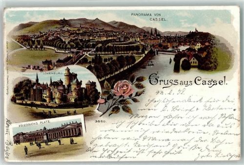 Kassel 1899 Löwenburg Friedrichsplatz