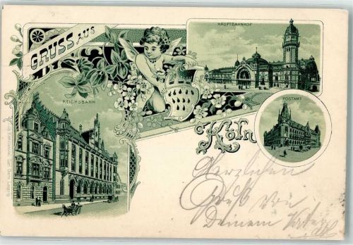 Köln Altstadt-Nord 103 1897 Reichsbank Hauptbahnhof Engel Postamt