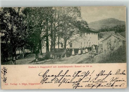 94469 W8360 Haslach b Deggenau 1898 - Dorfstraße Aussichtspunkt Kanzel