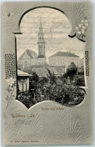 Radeberg 1903 Kirche Schule