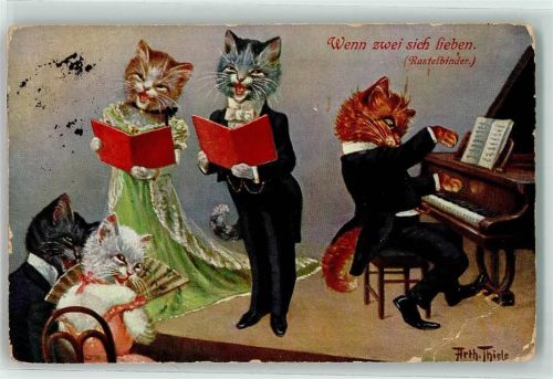 1912 Katze vermenschlicht T.S.N. Serie 1012