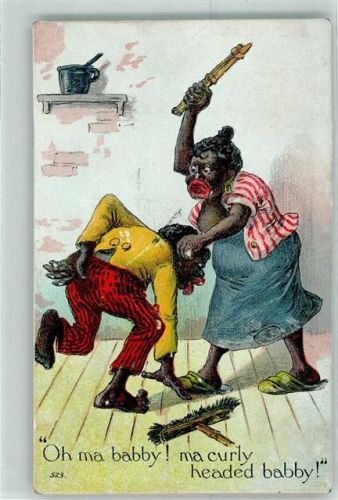 1908 Humor Oh ma babby ! ma curley headed babby AK
