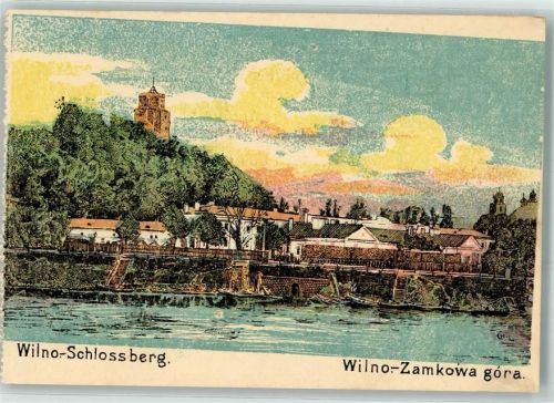 Wilna Vilnius Künstlerkarte Schlossberg