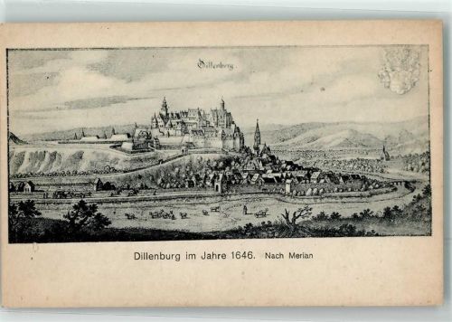 35683 W6340 Dillenburg - Dillenburg im Jahre 1646 nach Merian