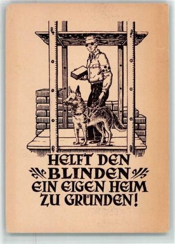 Spende Helft den Blinden Blindenhund Schäferhund Blinde