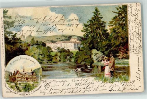Kassel 1911 Schloss Wilhelmshöhe Herkules Gossmann´s Naturheilanstalt Frau Mann