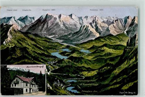Biberwier Vogelschau Alpenhotel Fernpass Eugen Felle Isny