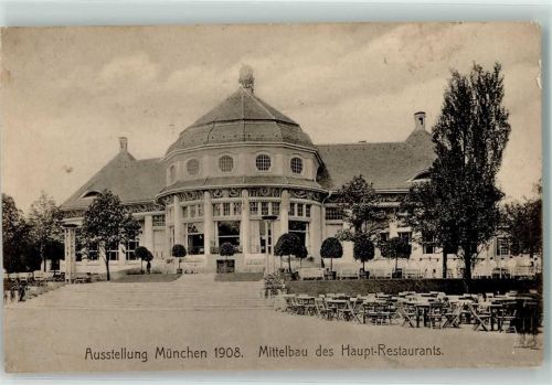 W8000 München Jugendstil Archtektur Haupt-Restaurant Gewerbeausstellung 1908