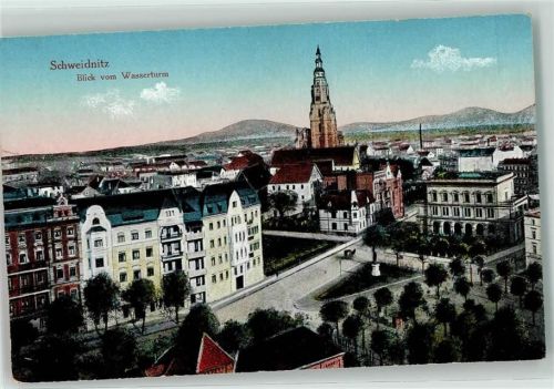 Schweidnitz Blick vom Wasserturm Stadtpfarrkirche St. Stanislaus