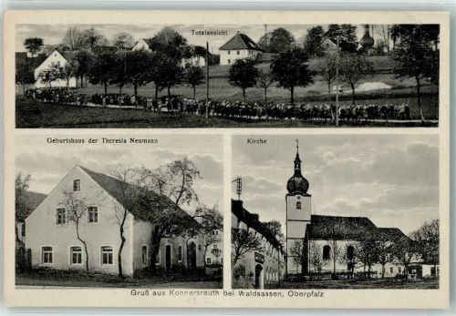 95692 W8591 Konnersreuth , Oberpf - Geburtshaus der Theresia Neumann Kirche