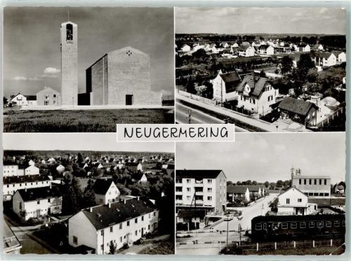 Neugermering Bahnschranke Siedlung Kirche St. Cäcilia