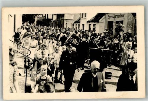 Büsum Festzug in Büsum Blaskapelle 1930 Ort handschriftlich