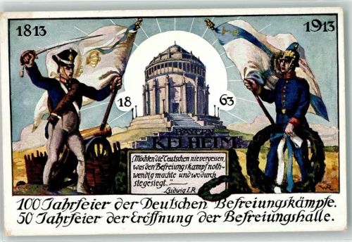 Kelheim Jubiläums Festkarte 100 Jare Befreiungskämpfe Verlag Hans Pernath