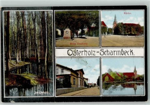 Osterholz-Scharmbeck Waldpartie Denkmal Kirche