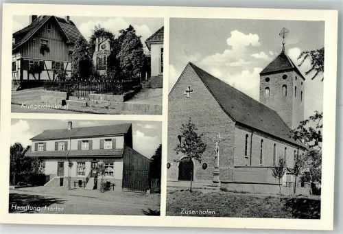 77704 W7602 Zusenhofen - Kriegerdenkmal Handlung Harter