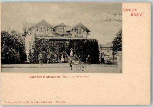 Wilsdruff Bahnhofs Restauration Gasthaus Carl Schumann Fahrrad