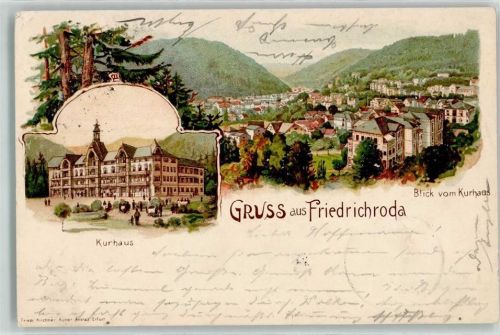 Friedrichroda Blick vom Kurhaus Gruss