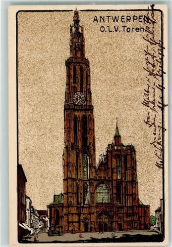 Antwerpen Anvers Künstlersteindruck Liebfrauenkathedrale