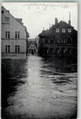 90402 W8500 Nürnberg 1909 Foto AK Hochwasser-Katastrophe 1909 Am Sand mit Fischergsasse