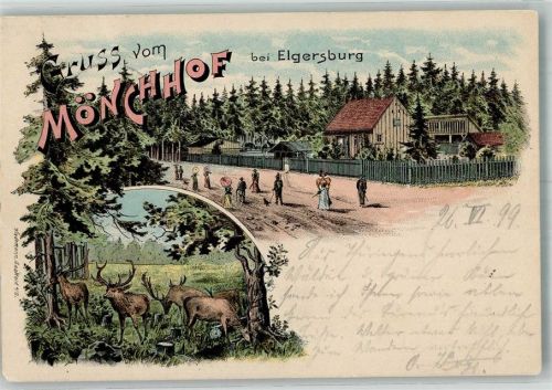 Elgersburg 1899 Dorfstrasse Gasthaus Mönchhof Wildlichtung