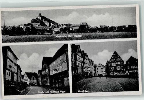 Kirchhain Straße m. Kaufhaus Figge Marktplatz Omnibus