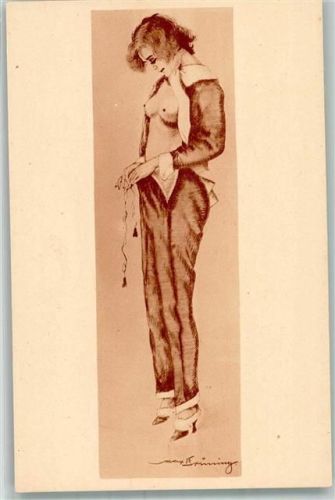 Der blaue Pyjama Erotik Serie 100 f/5 Verlag Fischer + Wittig Leipzig