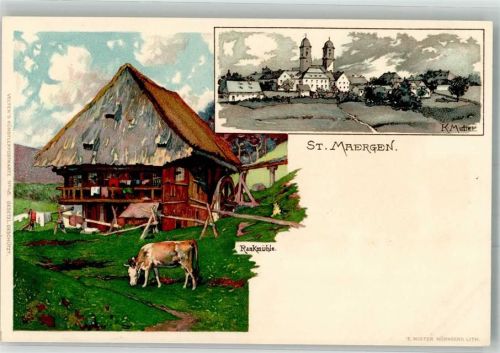 St. Märgen 1899 Rankmühle Wassermühle Velten Verlag Nr. 48