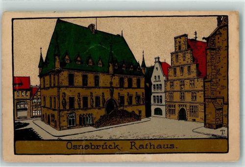 49074 W4500 Osnabrück Gebrauchsspuren Rathaus Künstlersteindruck