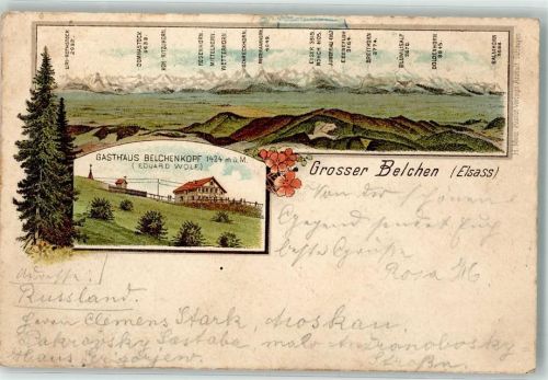 Plancher-les-Mines Belchen Gasthaus Belchenkopf Eduard Wolf Ort lt. Recherche