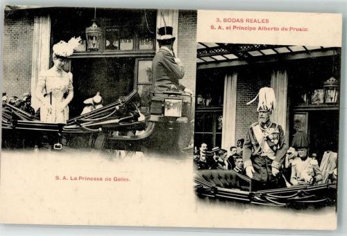 Gibraltar 1906 Hochzeit S.A. la Princesa de Gales S.A. Principe Alberto de Prusia Ort handschriftlich