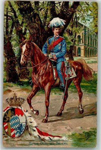 sign. F.B. König Otto I von Bayern in Uniform zu Pferde