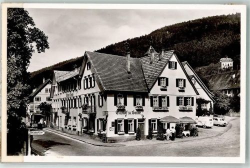75339 W7545 Höfen an der Enz Gebrauchsspuren Hotel zur Sonne Oldtimer LKW