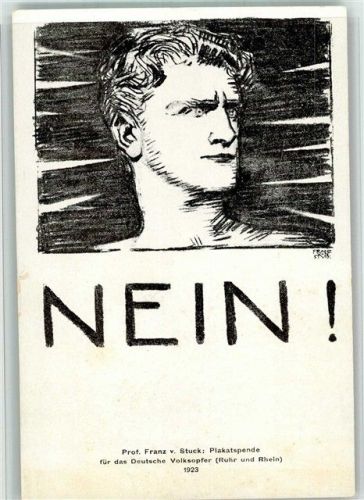 sign. Prof. Franz von Stuck : Plakatspende f.d. Deutsche Volksopfer 1923