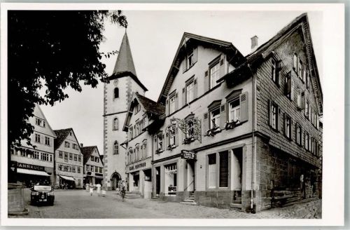 75323 W7547 Calmbach - Geschäft Karl Reuther Gasthaus Pension Zum Rößle Metzgerei