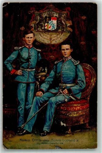 Die späteren Könige Prinz Otto I und Prinz Ludwig II im Jünglingsalter