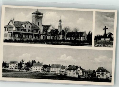 Westheim Aussichtsturm a.d. Kobel Wallfahrtskirche mit Kreuz