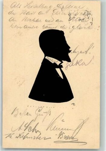 Bildnis eines Mannes Scherenschnitt 1902