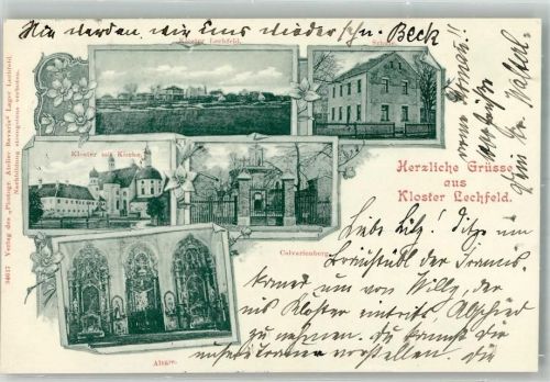 Klosterlechfeld 1904 Kirche Kloster Altäre Adelskorrespondenz