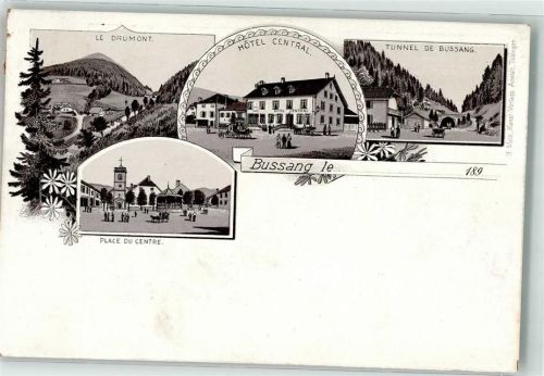 Bussang Place du Centre Le Drumont Hotel Central Tunnel de Bussang