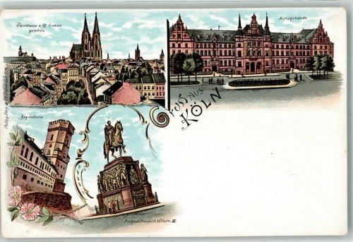 Köln Altstadt-Nord 103 Kölner Dom Justizgebäude Bayernturm Reiterdenkmal Friedrich Wilhelm III.