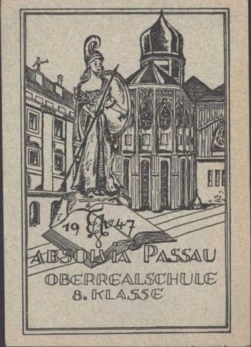 W8390 Passau Oberrealschule 1947 Studentika