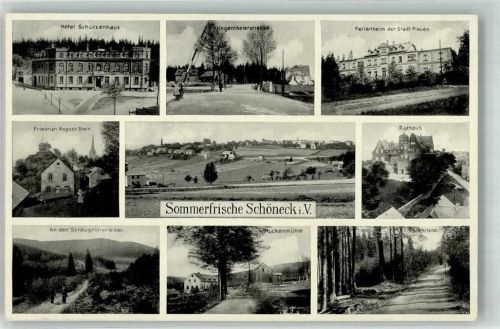 Schöneck Hotel Schützenhaus Rathaus Muckenmühle Friedrich August Stein