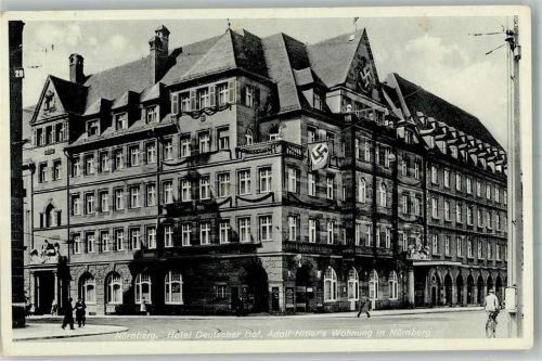 Nürnberg 1936 Hotel Deutscher Hof Quartier des Führers Hitler Verlag Riegel